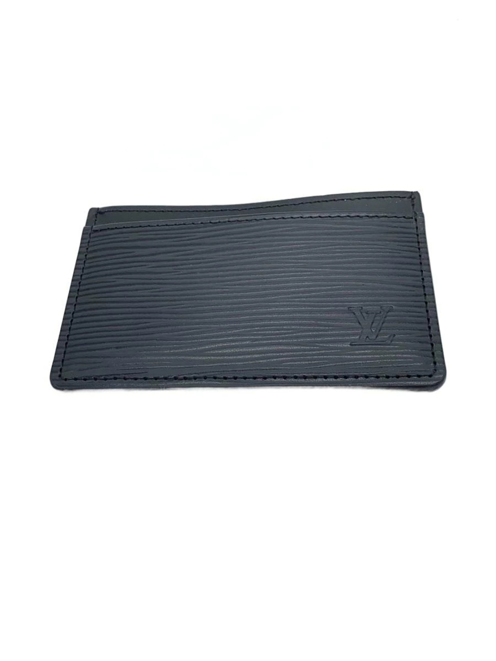 LOUIS VUITTON Porte Wallet Cartes Epi Leather Black